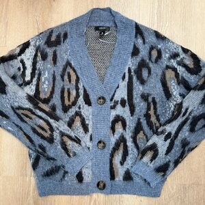 Aqua Textured Blue Knit Sweater